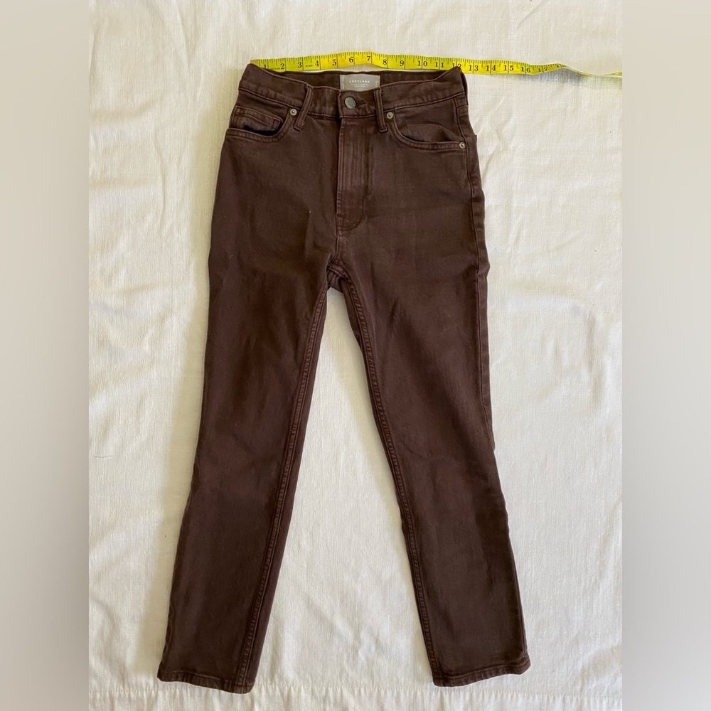 🌟 Everlane Original Cheeky Jean Organic Cotton Dark Brown - 24 Crop